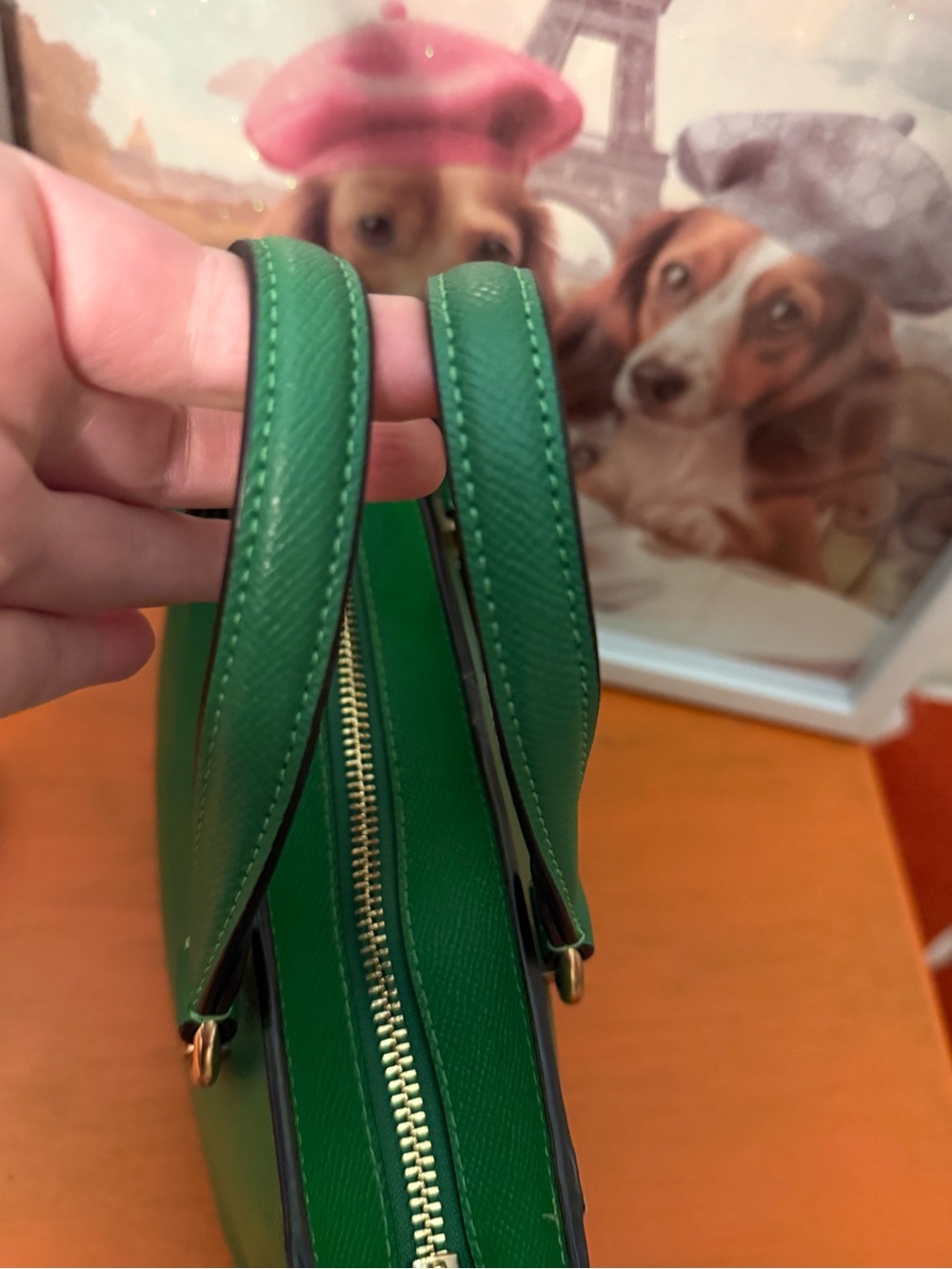 COACH Alice Green and Gray Colorblock Mini Satchel - Picture 6 of 12